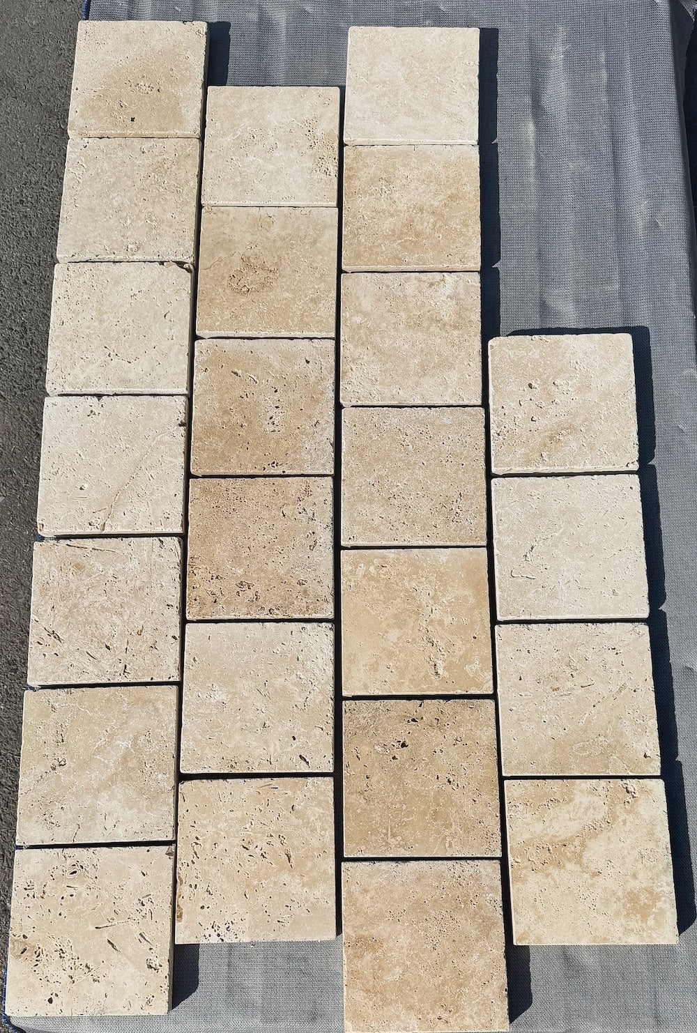 Ivory Crosscut- Ongestopt Venetum Romaans Verband | 30mm | Travertin